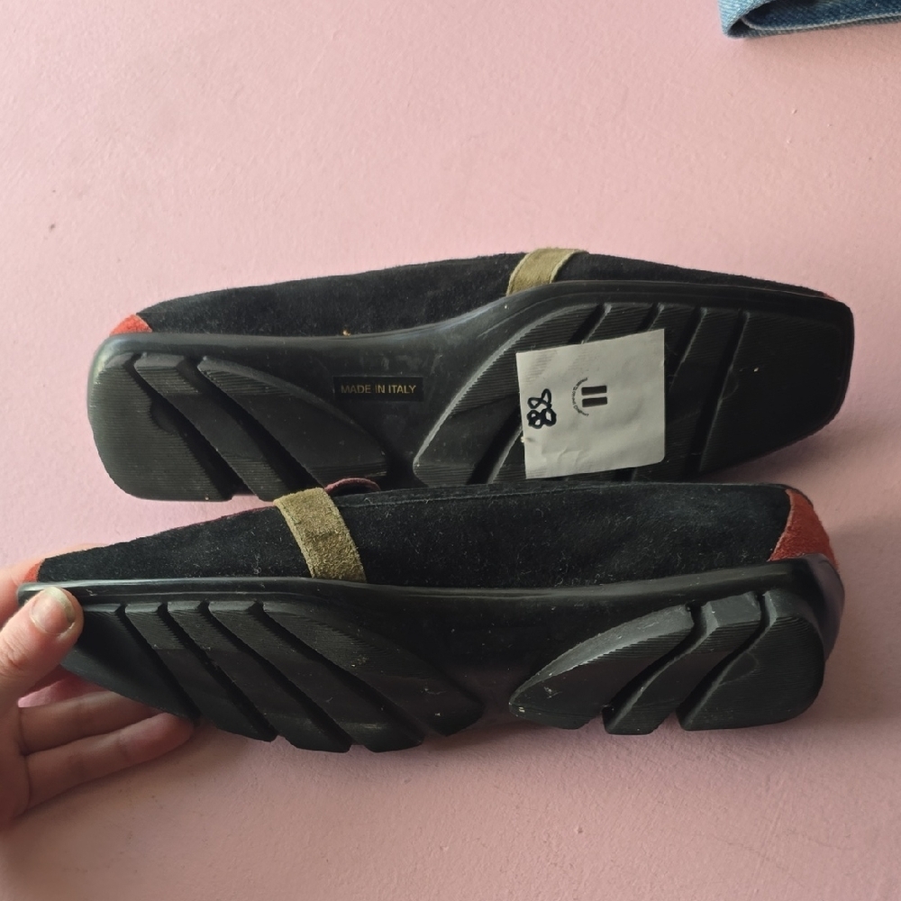 Amalfi Black and Red Loafers suede multicolour loafer - Picture 5 of 5
